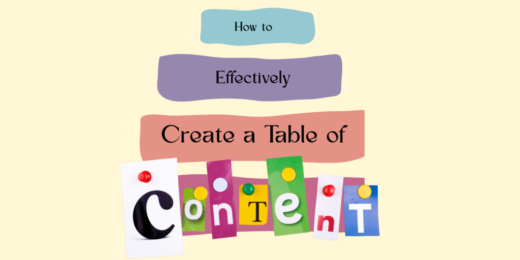 How to Effectively Draft the Table of Contents of Your Book