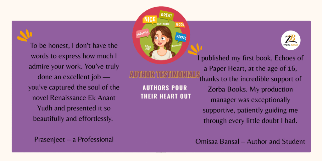 Author testimonials