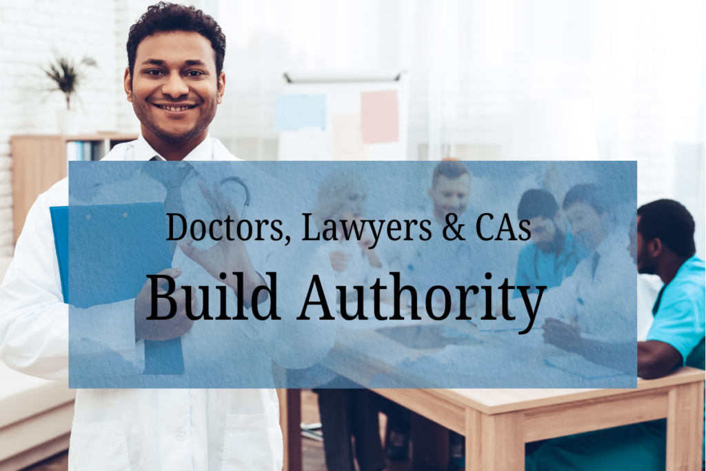 How a Published Book Can Help Doctors, Lawyers & CAs Build Authority in India